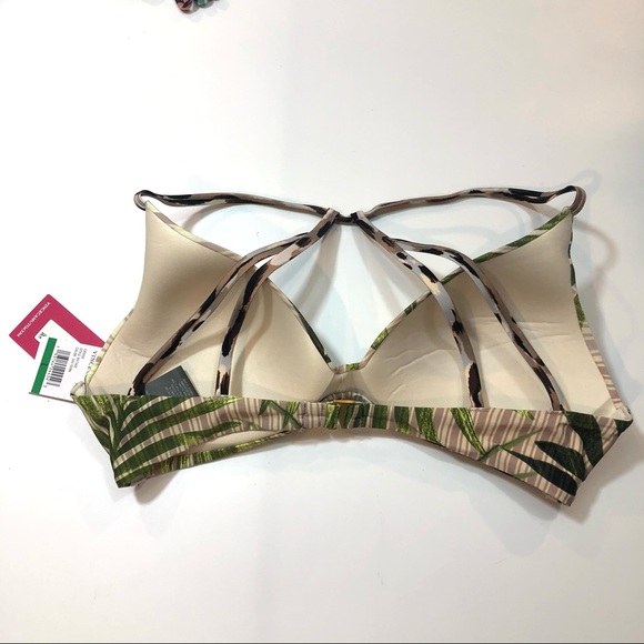 Vince Camuto Palm leaf Molded Bikini Swim Top - Picture 4 of 5